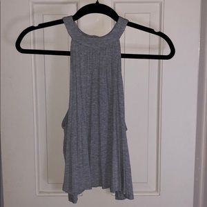 Gray High neck tank top